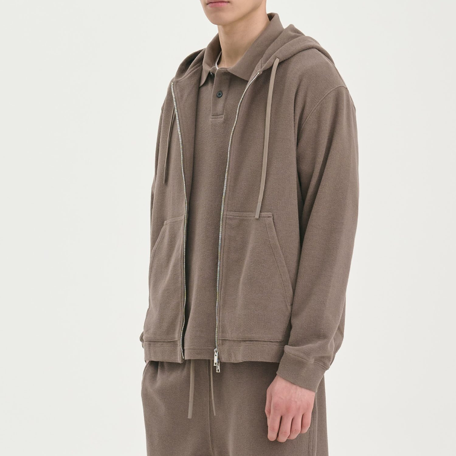 Theory Men Surf Terry Allons Hoodie - Walnut