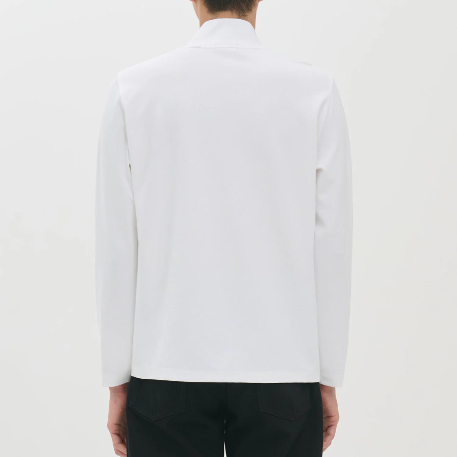 Theory Men Relay Jersey Ryder Long Sleeve Turtle Ne - White
