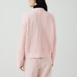 JAJU V-Neck Textured Cardigan – Pink