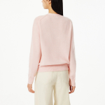 JAJU Merino Wool V-Neck Knit Cardigan – Pink