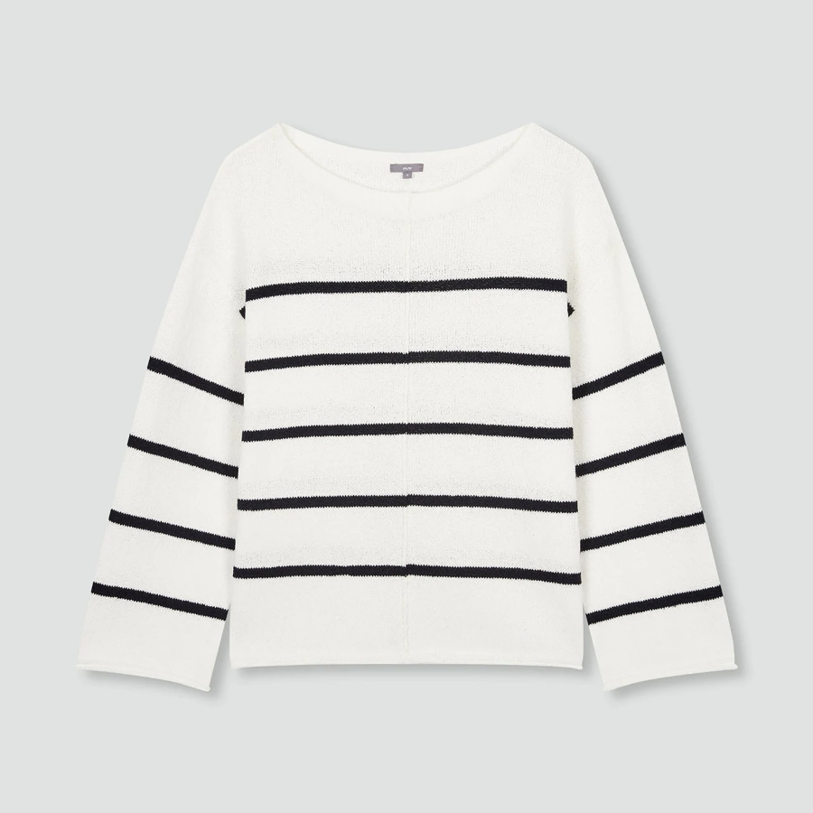 JAJU Boucle Stripe Knit – Light Blue