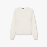 JAJU Merino Wool Round-Neck Knit – Ivory