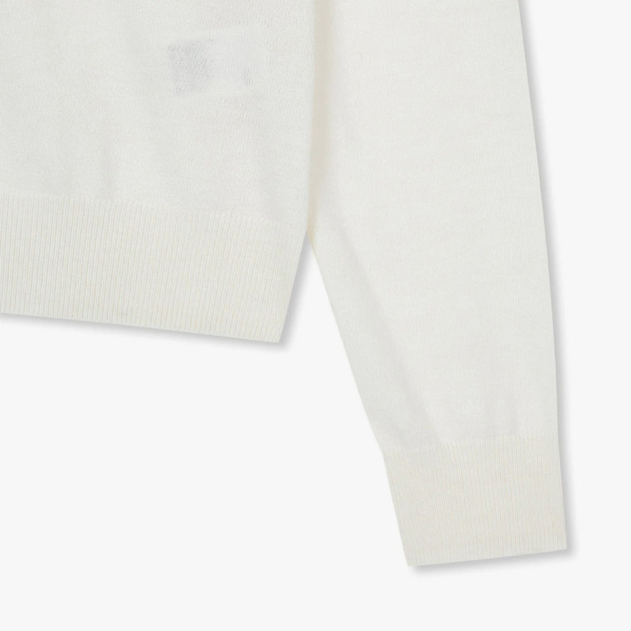 JAJU Round-Neck Knit – Ivory