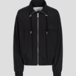 AMI (Unisex) Ami Zipped Windbreaker – Black