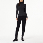 JAJU Ribbed Turtleneck Knit – Charcoal