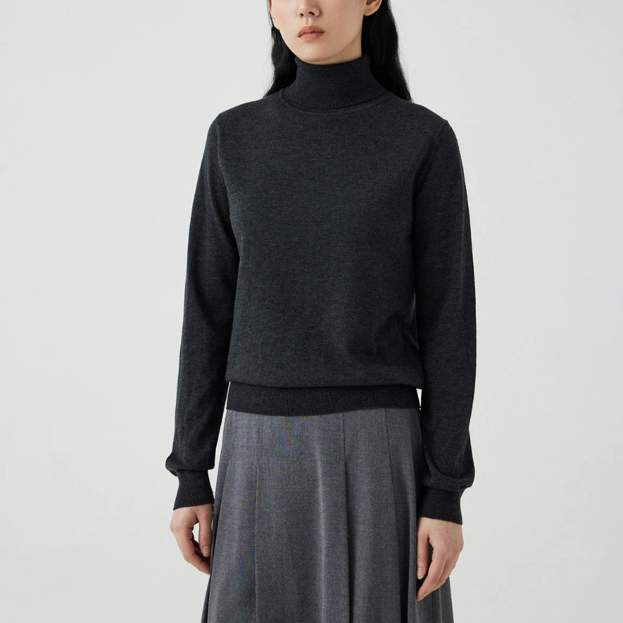 JAJU Turtleneck Knit – Charcoal