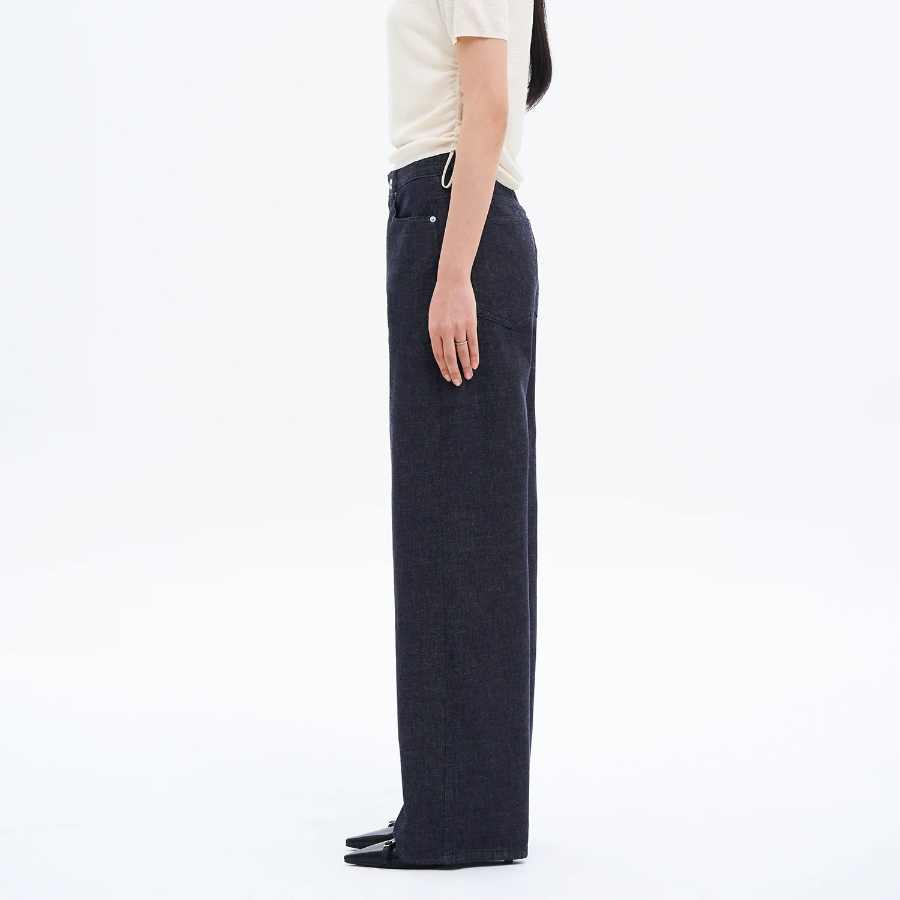 8 seconds Straight Linen Denim — Navy