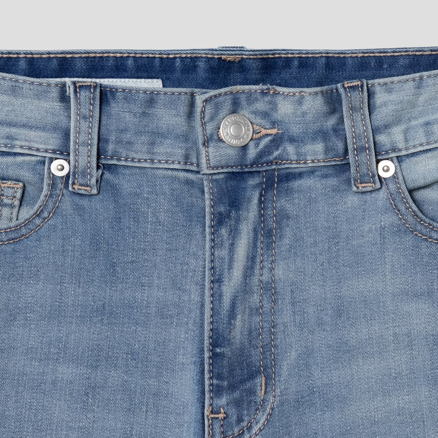 8 seconds Mid-Length Bootcut Lightweight Denim — Sky Blue