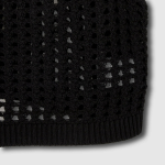 JAJU Crochet Bustier Vest – Black