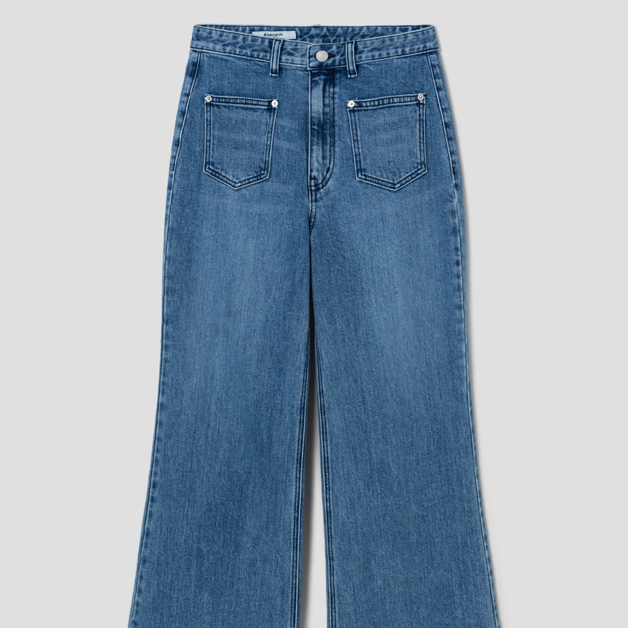 8 seconds Out Pocket Bootcut Denim Pants — Blue
