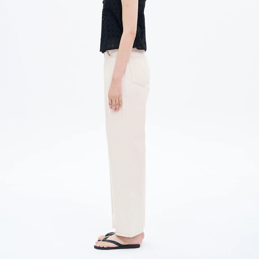 8 seconds Lightweight Straight Denim Pants — Ivory