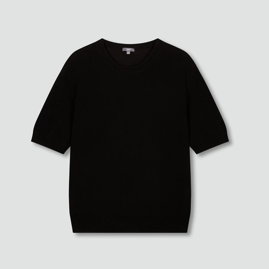 JAJU Washable Short Sleeve Knit – Black