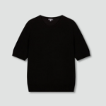 JAJU Washable Short Sleeve Knit – Black