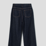 8 seconds High Waist Semi Wide Denim — Navy