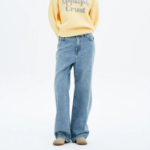 8 seconds High Waist Semi Wide Denim — Sky Blue