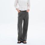 Pigment Banding Straight Denim — Gray
