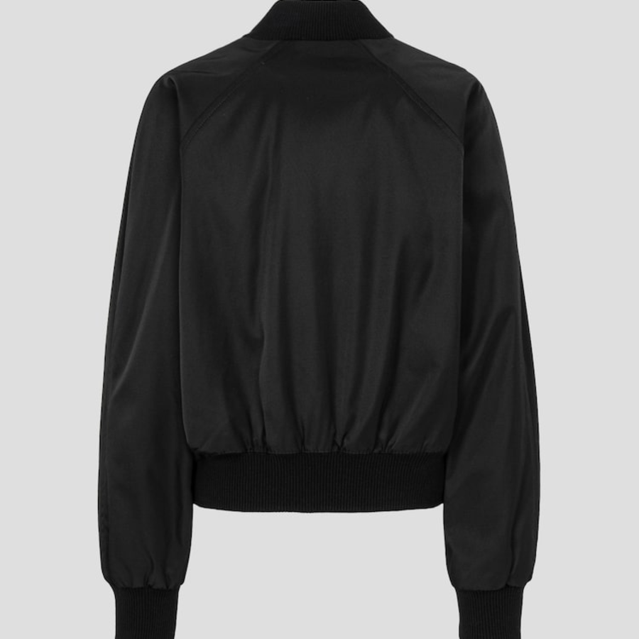 AMI Women Ami Metal Bomber Jacket – Black
