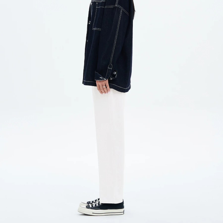 8 seconds Lightweight Straight Denim Pants - Ivory