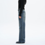 8 seconds Damaged Straight Denim - Blue