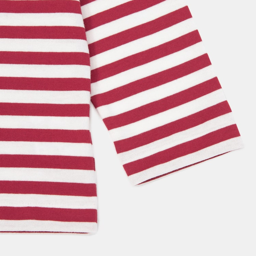 PLAY COMME DES GARÇONS (Kids) Red Heart Wappen Stripe T-shirt – Red/White