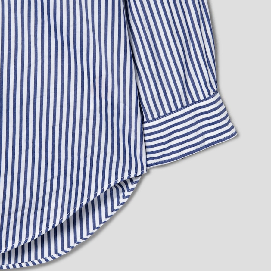 PLAY COMME DES GARÇONS (Kids) Black Heart Wappen Striped Shirt – Navy