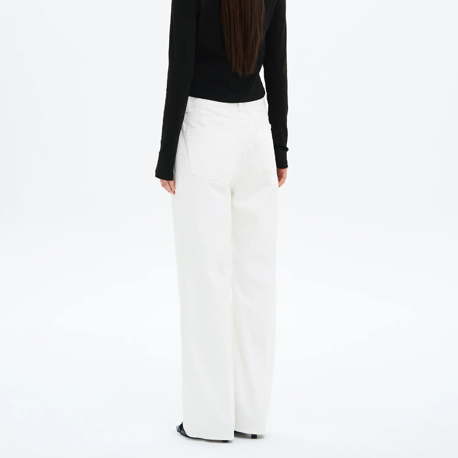 8 seconds Straight Denim Pants - Ivory