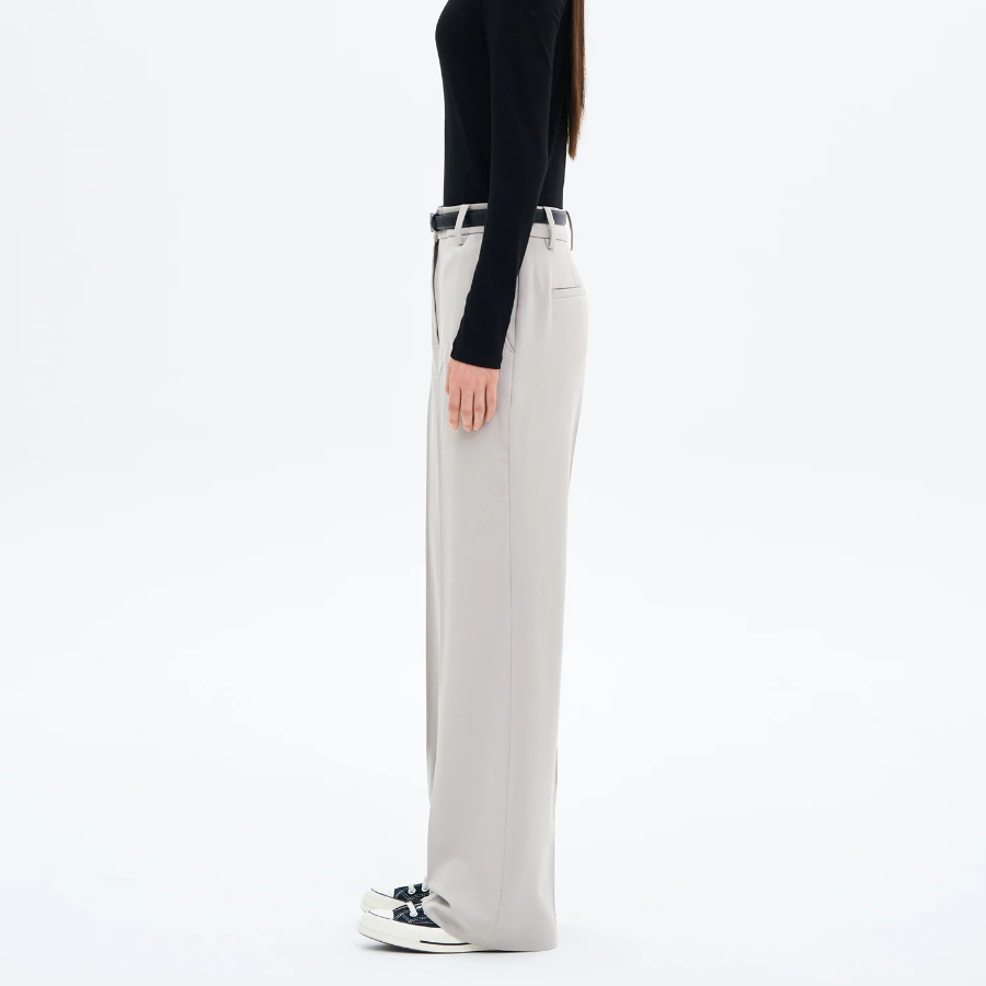 8 seconds Basic Straight Slacks - Beige