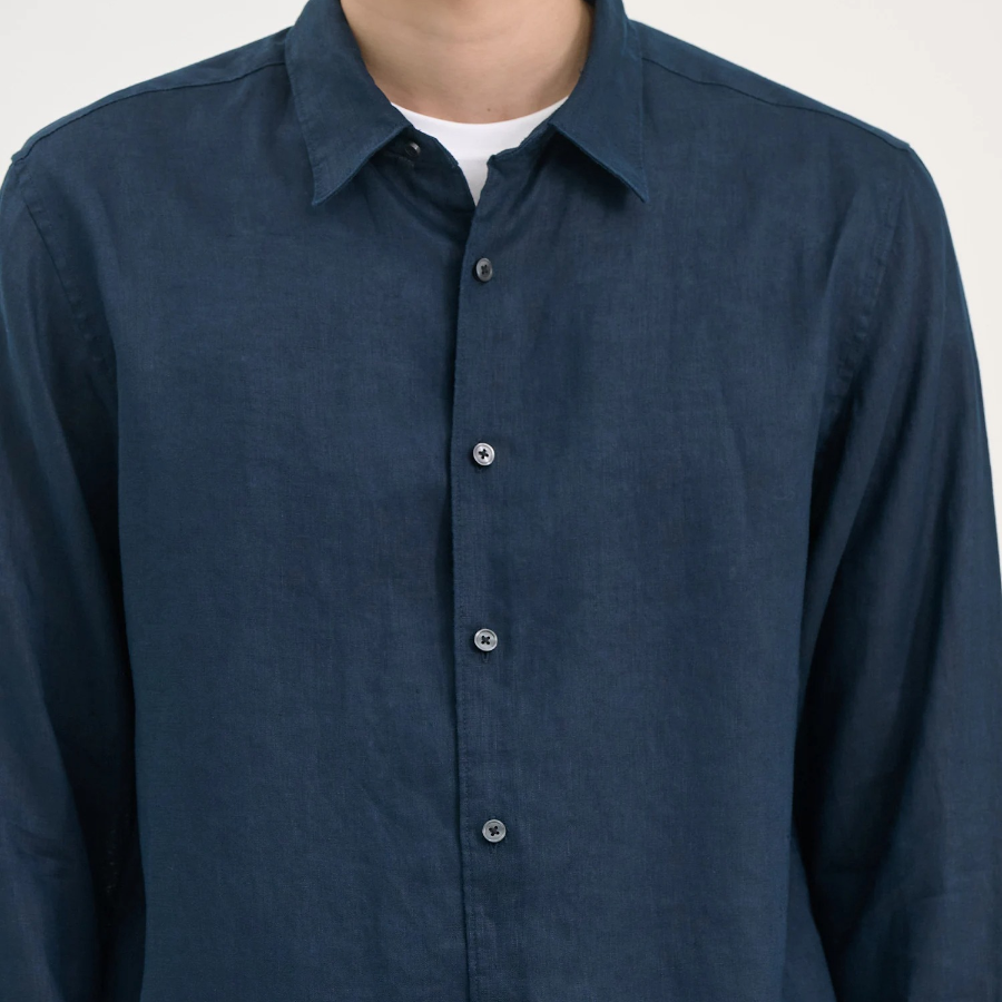 Theory Men Relaxed Linen Irving Shirt - Baltic