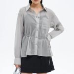 8 seconds Nylon Sheer Long Sleeve Shirt