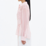 8 seconds Nylon Sheer Long Sleeve Shirt — Light Pink