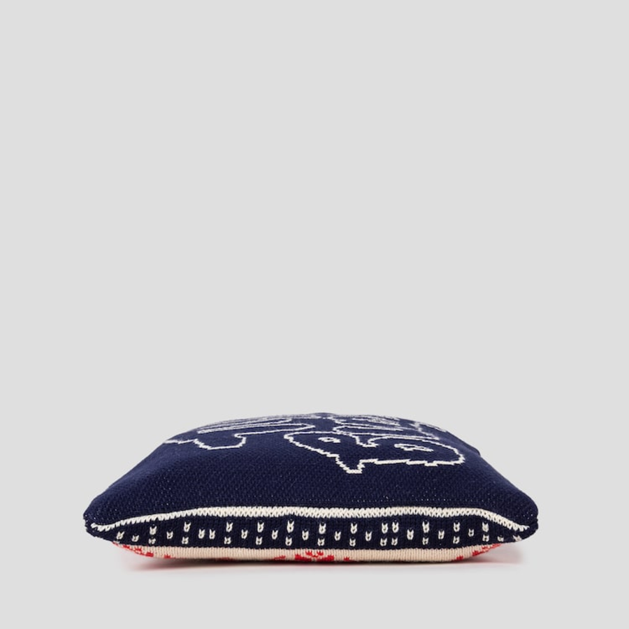 COMME des GARÇONS SHIRT (Men) Jacquard Knit Bag Strong Will – Navy