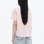 8 seconds Basic Cotton Short Sleeve Shirt — Light Pink