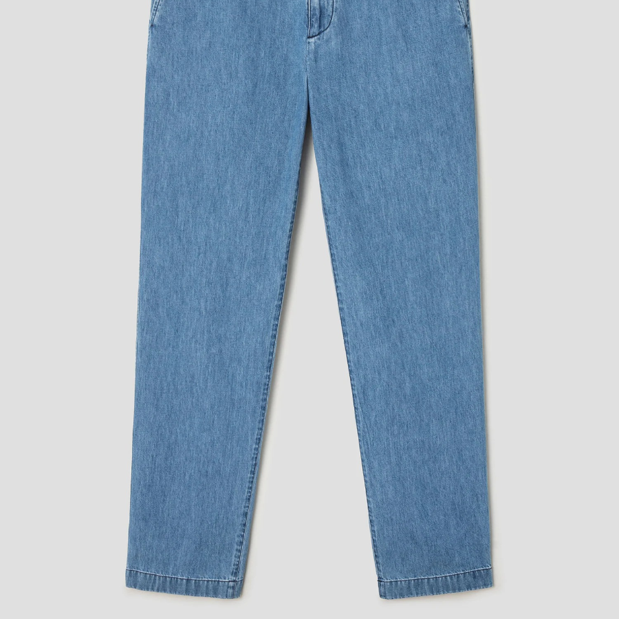 Theory Men Summer Denim Standard Chino Pants - Light Wash