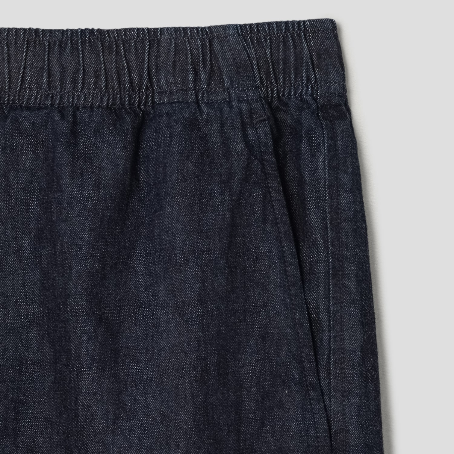Theory Men Summer Denim Easy Shorts - Dark Wash