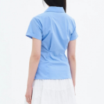 8 seconds Wrinkle Free Slim Fit Short Sleeve Shirt — Blue