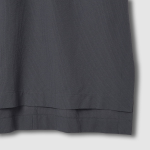 JAJU Seersucker Short-Sleeve Dress – Charcoal