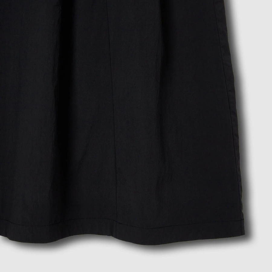 JAJU Sagasag Shirring Sleeveless Dress – Black