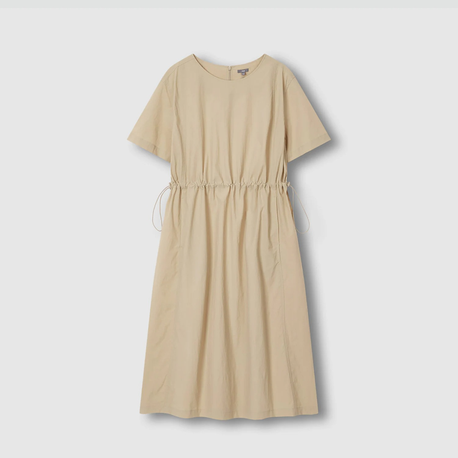 JAJU Sagasag Waist String Dress – Beige