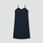 JAJU Linen Blended Bustier Dress – Navy