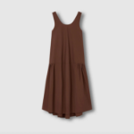 JAJU Bustier Tiered Dress – Brown