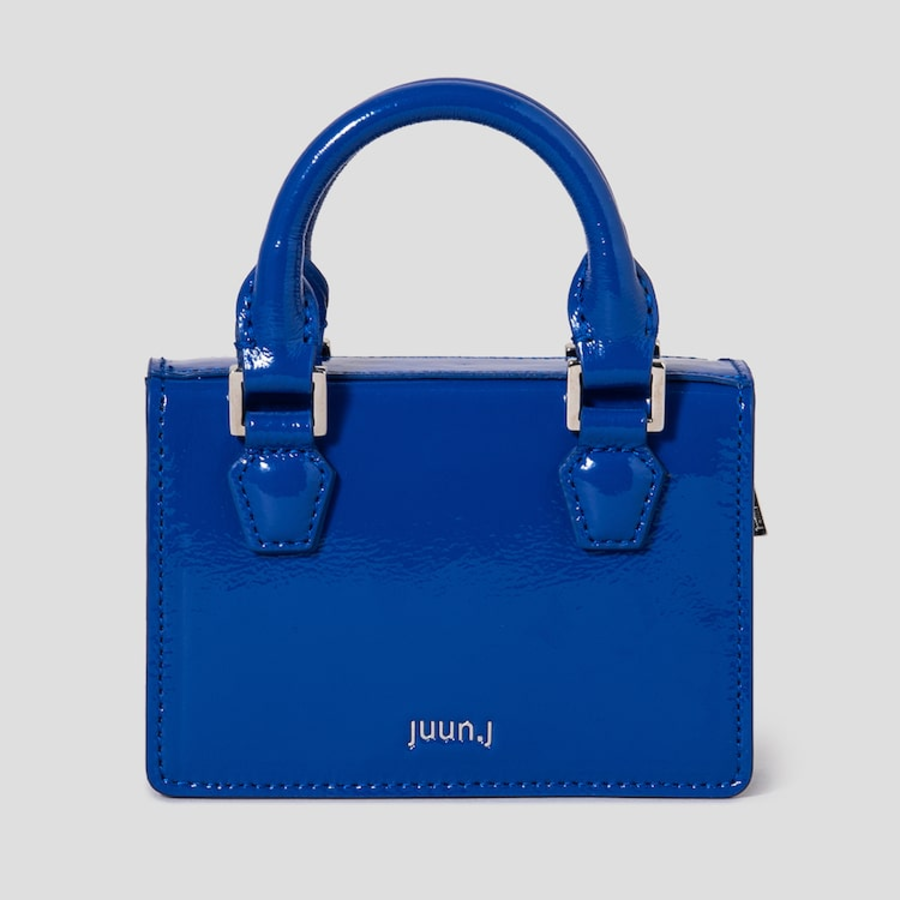 JUUN.J Square Leather Chain Mini Bag – Blue