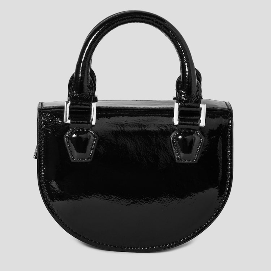 JUUN.J Half Moon Leather Chain Mini Bag – Black