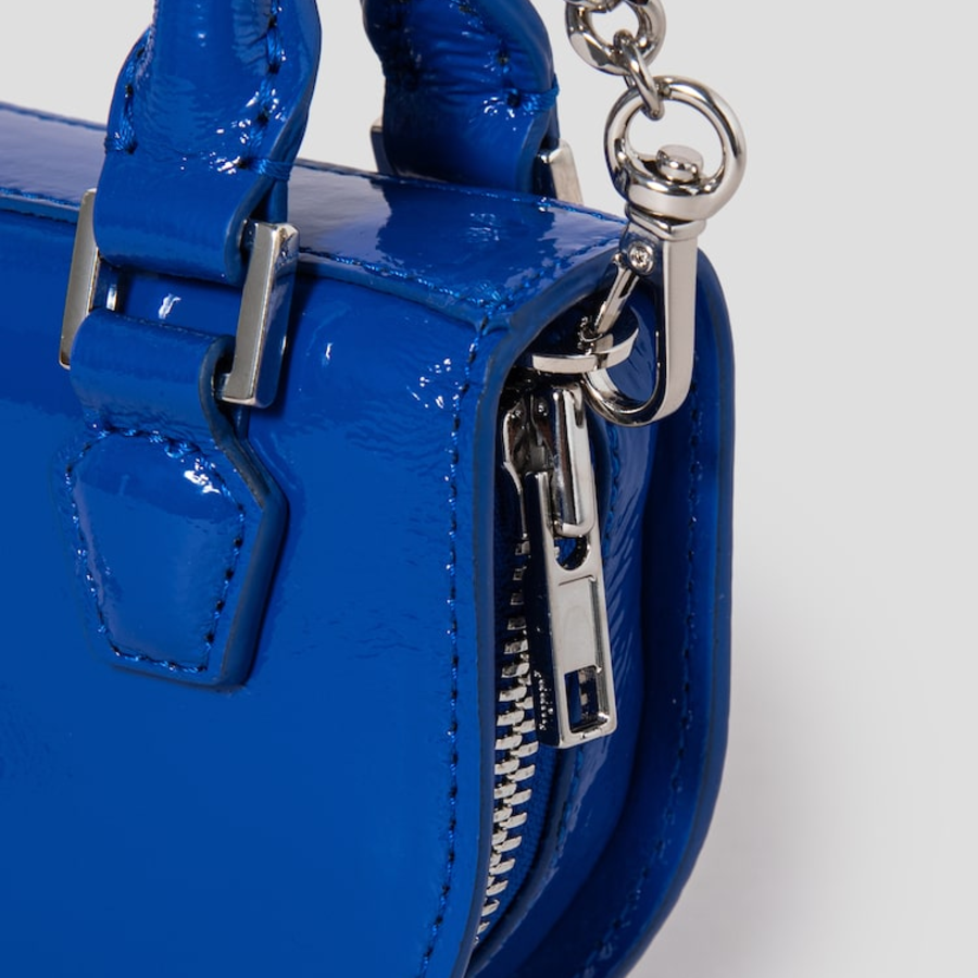 JUUN.J Half Moon Leather Chain Mini Bag – Blue