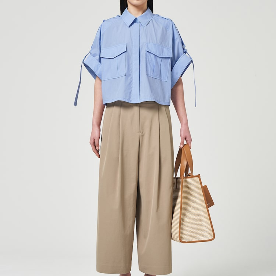 JUUN.J Raffia Shopper Bag – Beige
