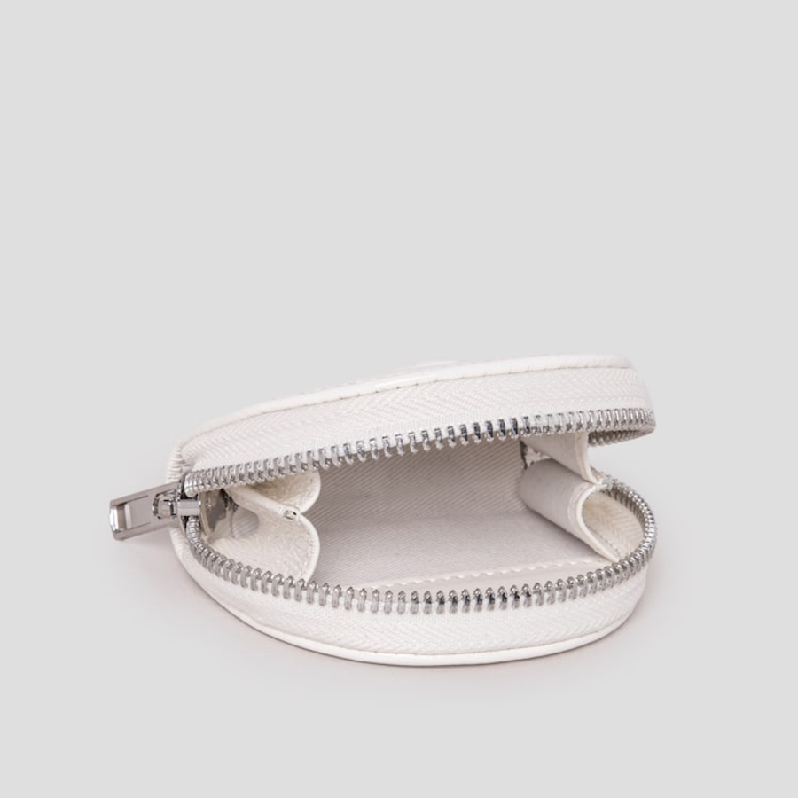 JUUN.J [Seongsu Edition] Unisex Half-Moon Leather Mini Wallet – Ivory