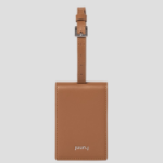 JUUN.J Mirror Card Slot Leather Charm – Brown