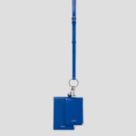 JUUN.J Leather Necklace Card Holder – Blue