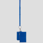 JUUN.J Leather Necklace Card Holder – Blue