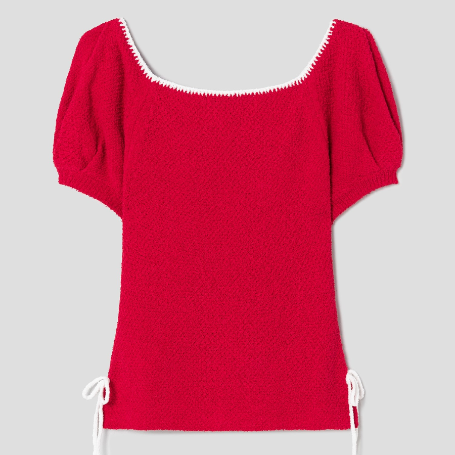 8 seconds Square Neck Pullover — Red