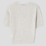 8 seconds V-neck Short Sleeve Cardigan — Light Grey